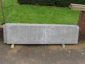 Betonplaten 2 m x 50 cm: 4 stuks