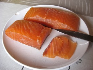 gerookte zalm (koud gerookt)